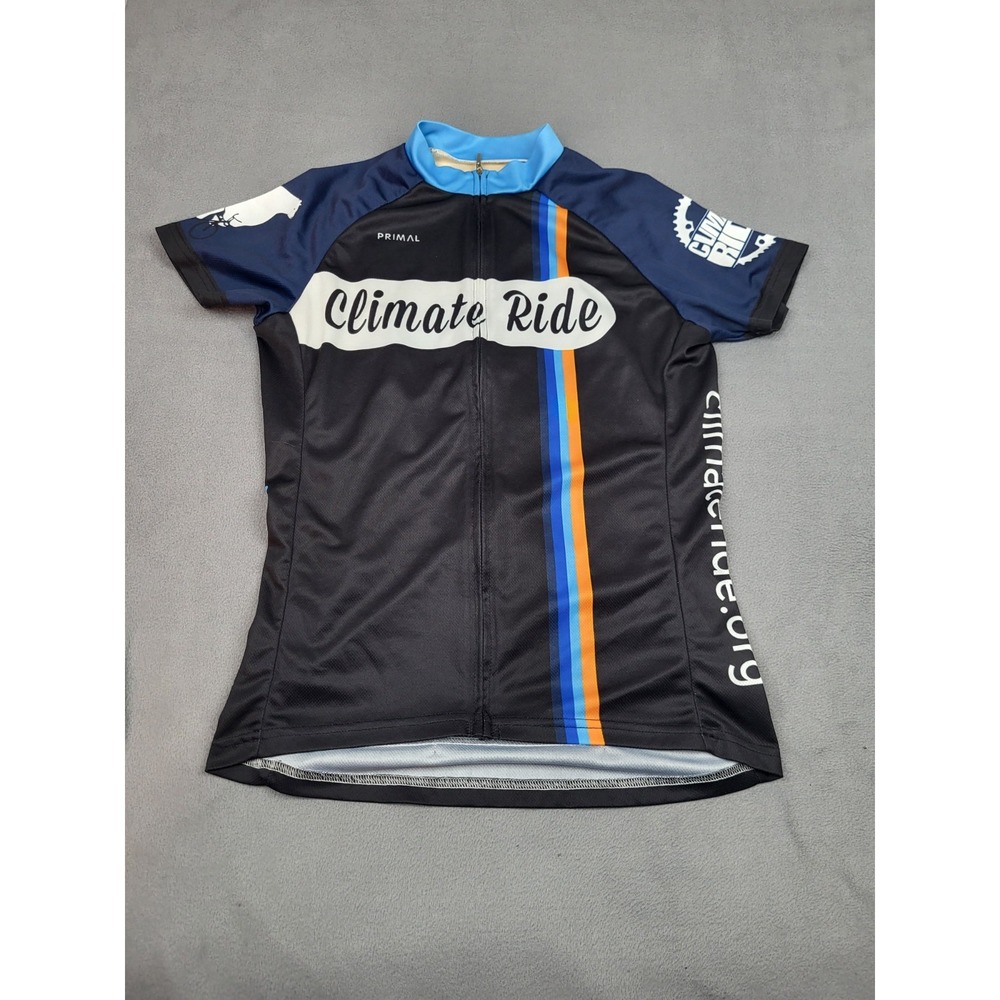 Primal Cycling Jersey Womens Medium Black Climate Ride‎ Pockets Full Zip Bicycle